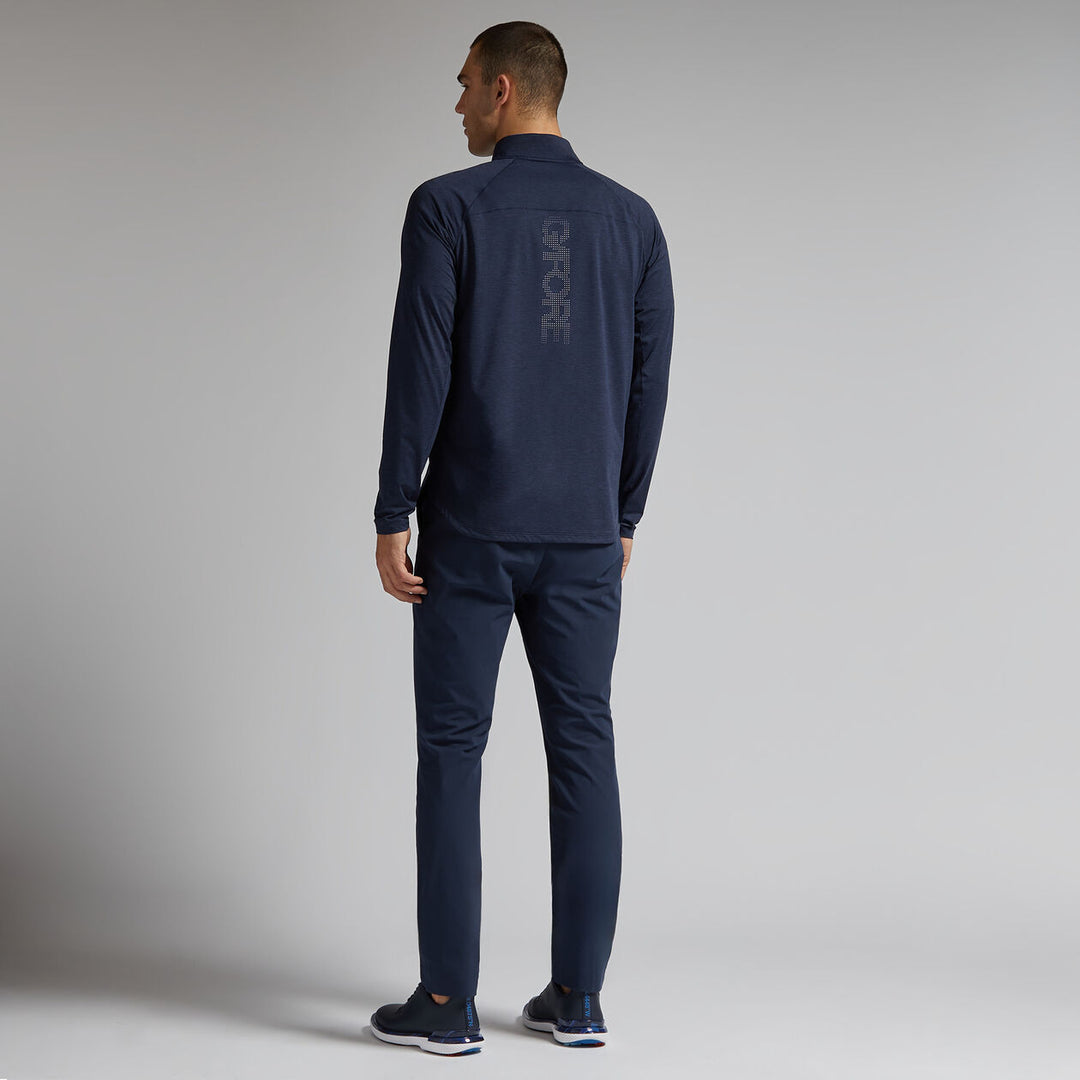 G/FORE MENS TECH MÉLANGE RAGLAN QUARTER ZIP PULLOVER - TWILIGHT