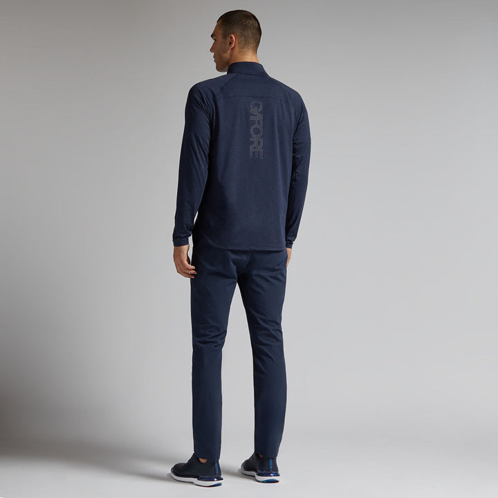 G/FORE MENS TECH MÉLANGE RAGLAN QUARTER ZIP PULLOVER - TWILIGHT