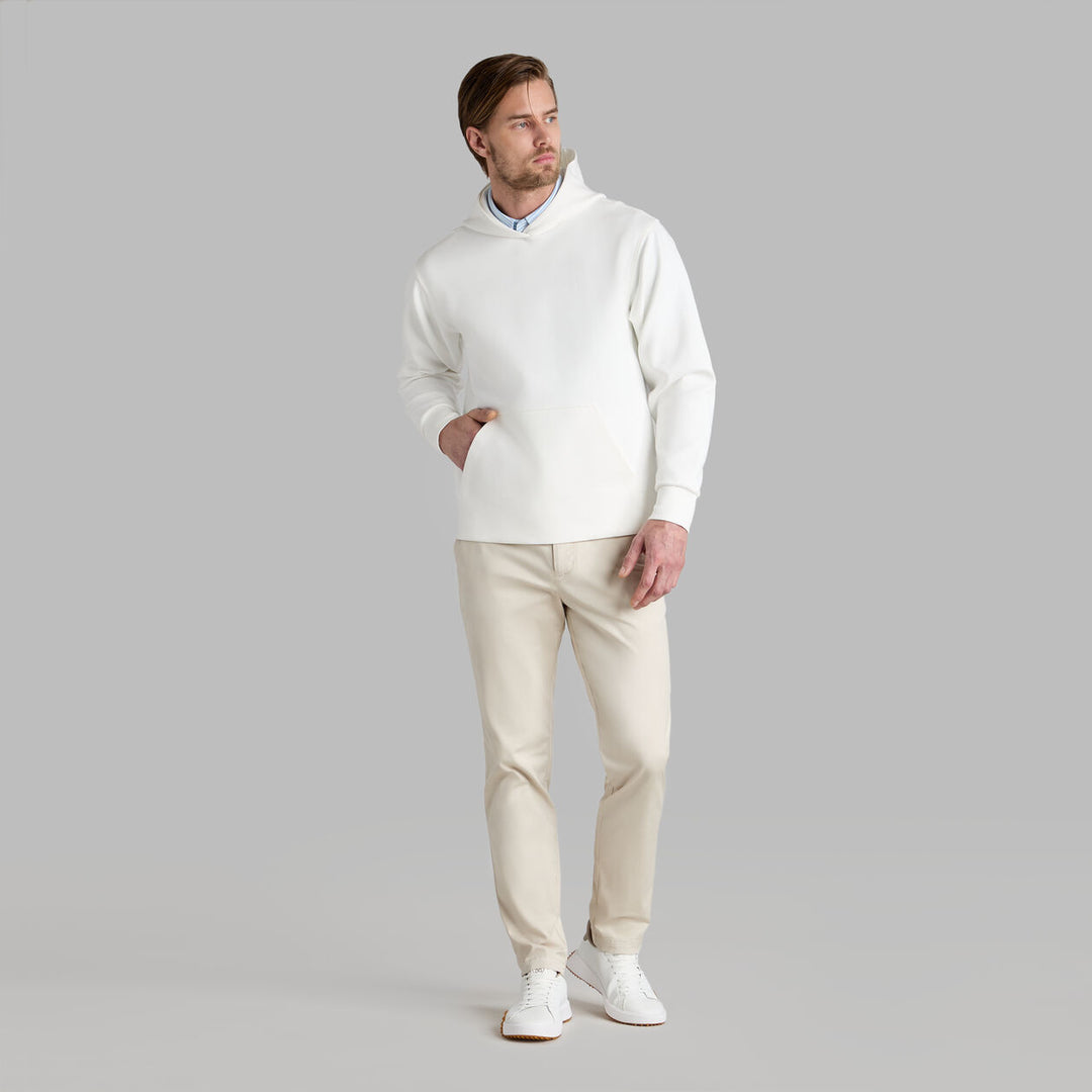 G/FORE MEN'S COTTON BLEND SCUBA HOODIE - CHALK WHITE