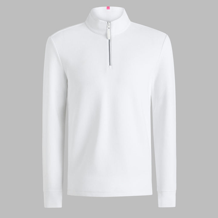 G/FORE MEN'S WAFFLE KNIT QUARTER ZIP - SNOW