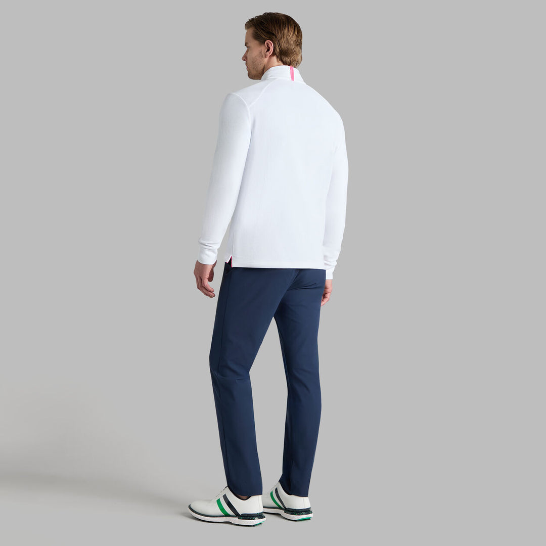 G/FORE MEN'S WAFFLE KNIT QUARTER ZIP - SNOW
