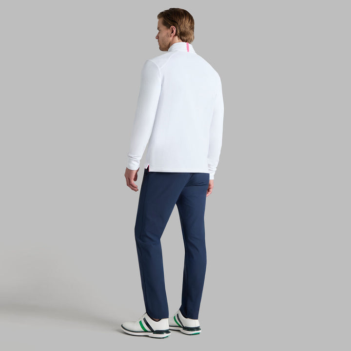 G/FORE MEN'S WAFFLE KNIT QUARTER ZIP - SNOW
