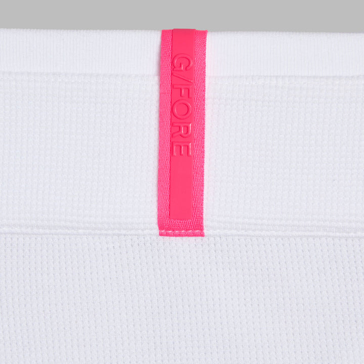 G/FORE MEN'S WAFFLE KNIT QUARTER ZIP - SNOW