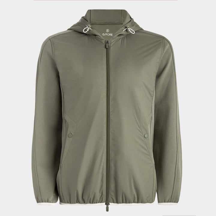 G/FORE MEN'S WIND CONTROL DOUBLE KNIT PIQUÉ HOODED JACKET - ISLE