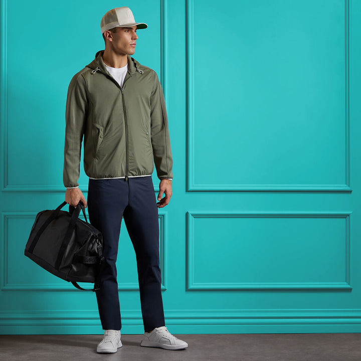 G/FORE MEN'S WIND CONTROL DOUBLE KNIT PIQUÉ HOODED JACKET - ISLE