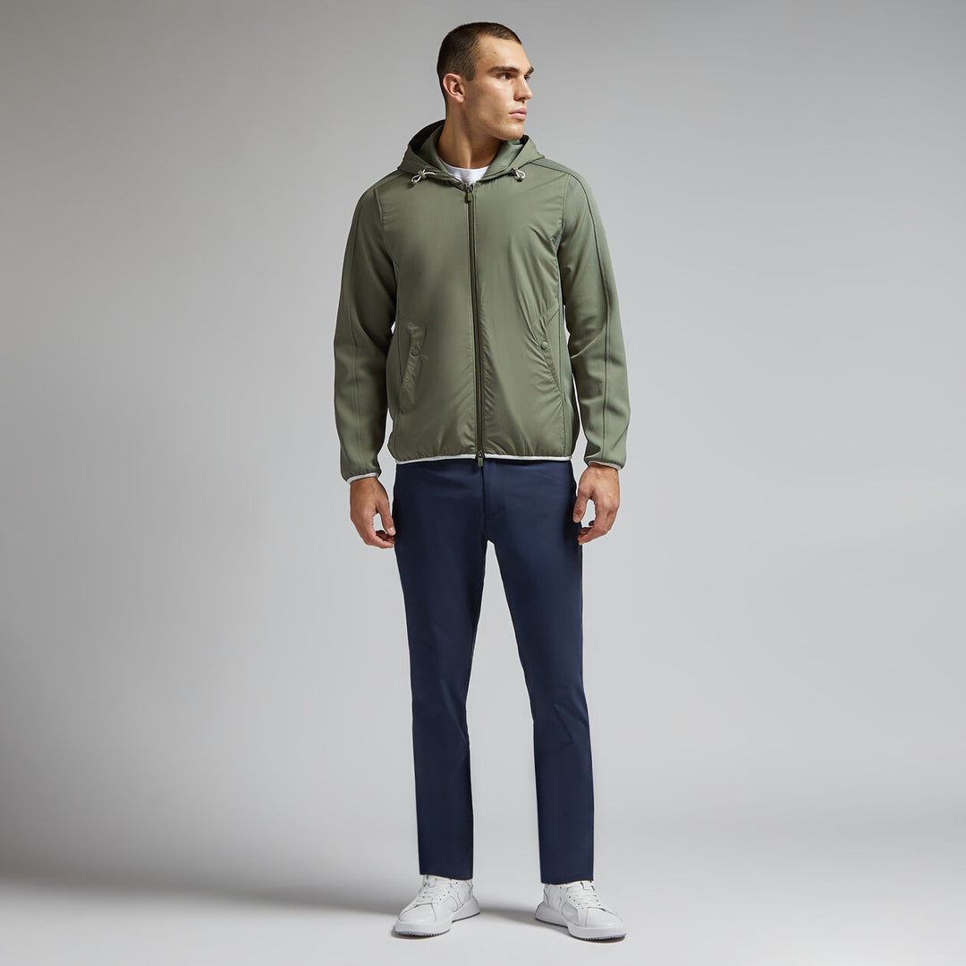 G/FORE MEN'S WIND CONTROL DOUBLE KNIT PIQUÉ HOODED JACKET - ISLE