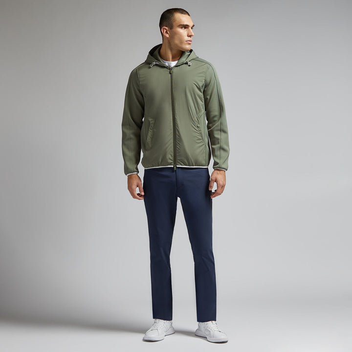 G/FORE MEN'S WIND CONTROL DOUBLE KNIT PIQUÉ HOODED JACKET - ISLE
