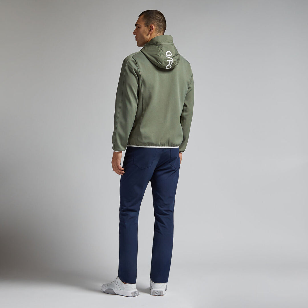 G/FORE MEN'S WIND CONTROL DOUBLE KNIT PIQUÉ HOODED JACKET - ISLE