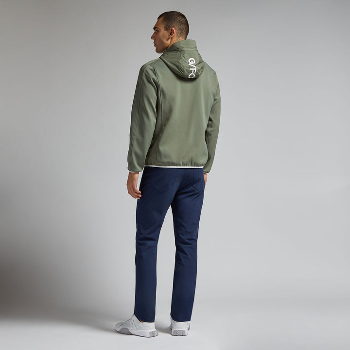 G/FORE MEN'S WIND CONTROL DOUBLE KNIT PIQUÉ HOODED JACKET - ISLE