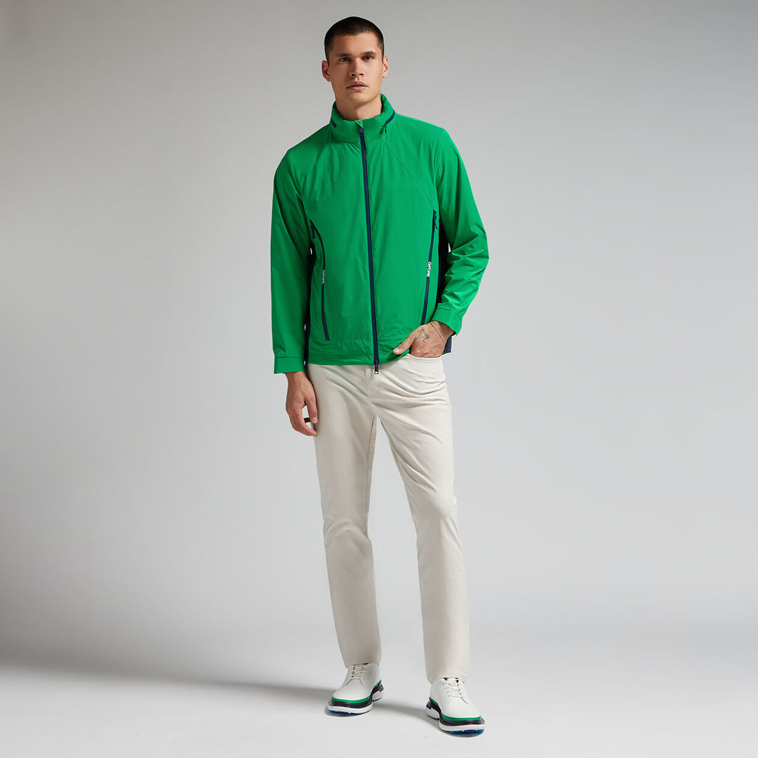 G/FORE MENS WHISPER WATER REPELLENT STRETCH HOODED JACKET - CLOVER