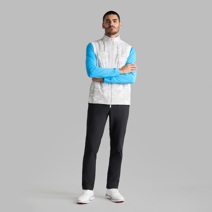 G/FORE MEN'S THE MAVERICK HYBRID STRETCH VEST - SNOW CAMO