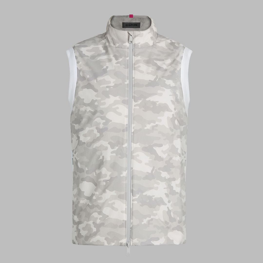 G/FORE MEN'S THE MAVERICK HYBRID STRETCH VEST - SNOW CAMO