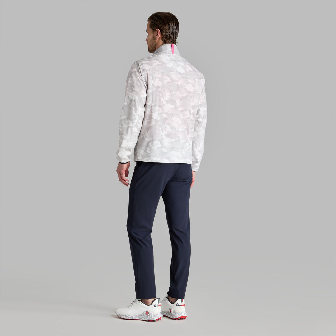 G/FORE MEN'S PARACHUTE CAMO WINDBREAKER - SNOW CAMO