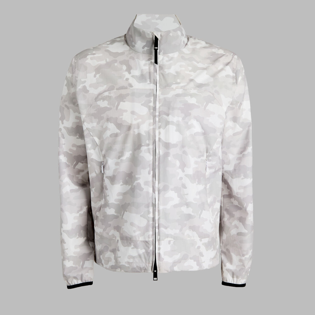 G/FORE MEN'S PARACHUTE CAMO WINDBREAKER - SNOW CAMO