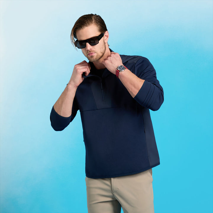 G/FORE MEN'S DOUBLE KNIT PULLOVER - TWILIGHT