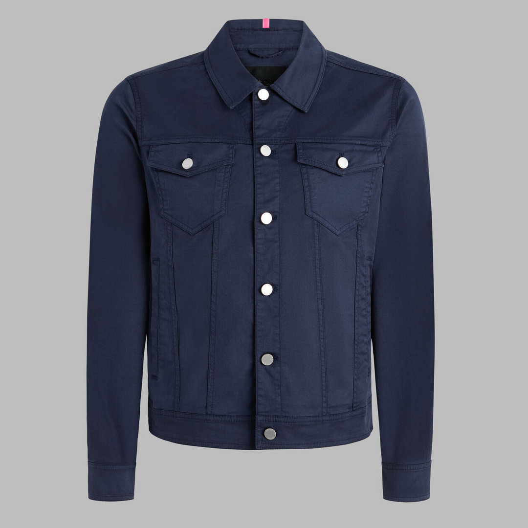 G/FORE MEN'S STRETCH COTTON GABARDINE TRUCKER JACKET - TWILIGHT