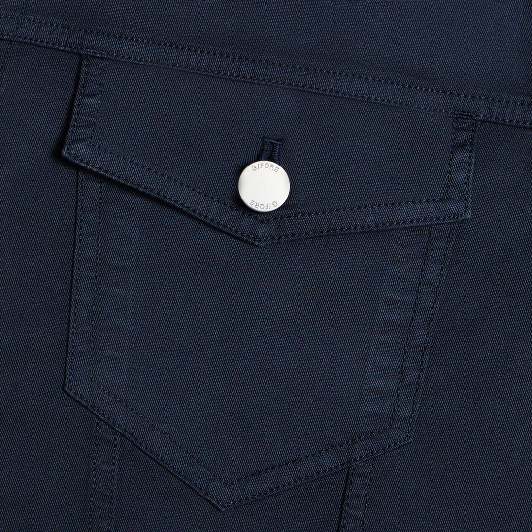 G/FORE MEN'S STRETCH COTTON GABARDINE TRUCKER JACKET - TWILIGHT