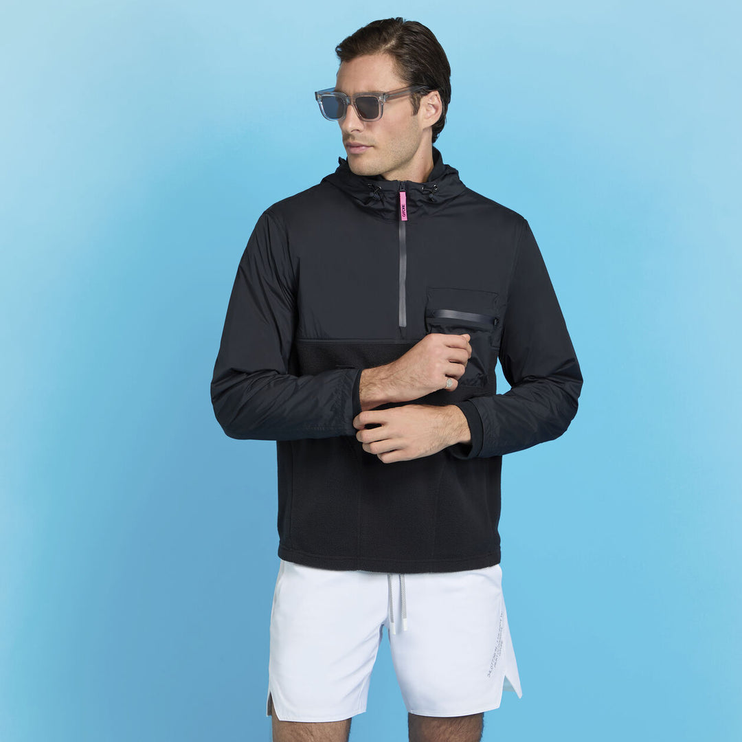 G/FORE MEN'S STRETCH TECH SHERPA HOODIE - ONYX