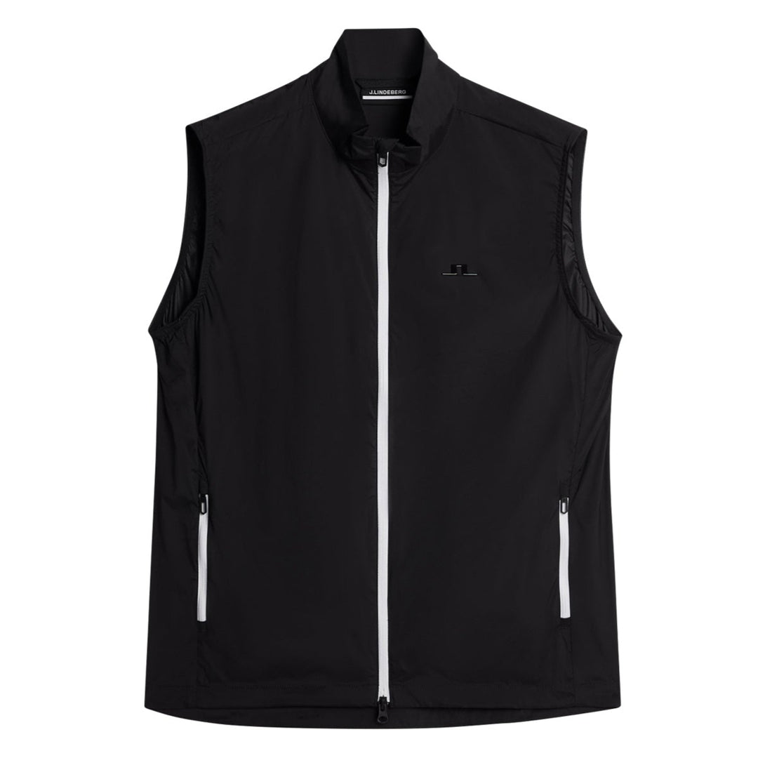 J.Lindeberg Men's Ash Light Packable Vest- BLACK