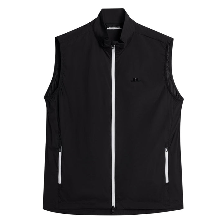 J.Lindeberg Men's Ash Light Packable Vest- BLACK