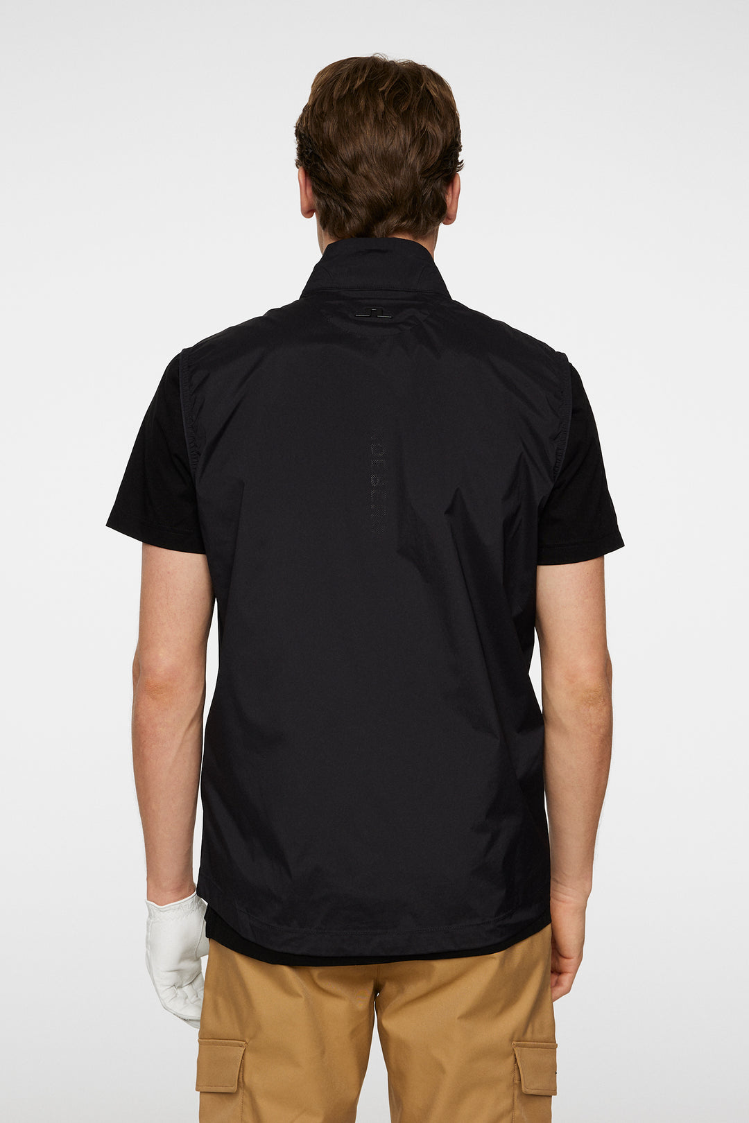 J.Lindeberg Men's Ash Light Packable Vest- BLACK