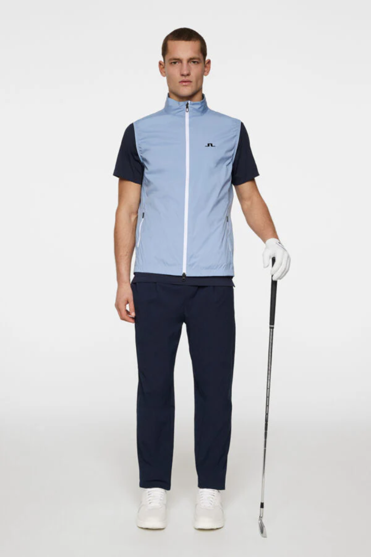 J.Lindeberg Men's Ash Light Packable Vest- RAIN WASHED