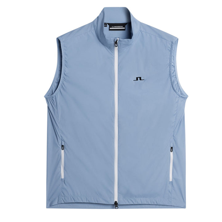 J.Lindeberg Men's Ash Light Packable Vest- RAIN WASHED