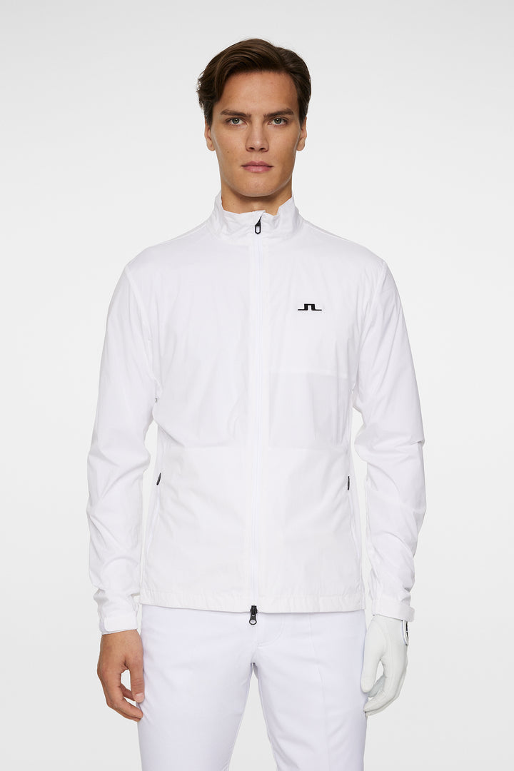 J.Lindeberg Men's Ash Light Packable Jacket- WHITE