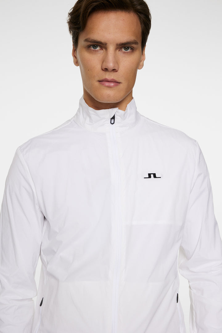 J.Lindeberg Men's Ash Light Packable Jacket- WHITE