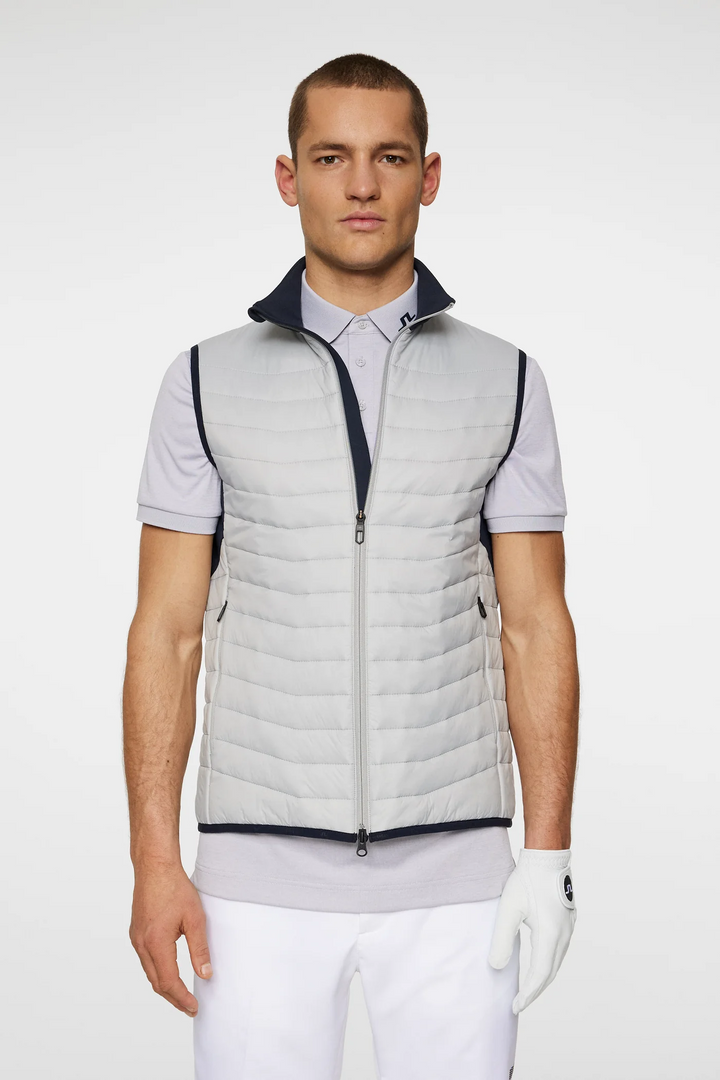 J.Lindeberg Men's HOLDEN Primaloft Quilt Hybrid Vest - HIGH RISE