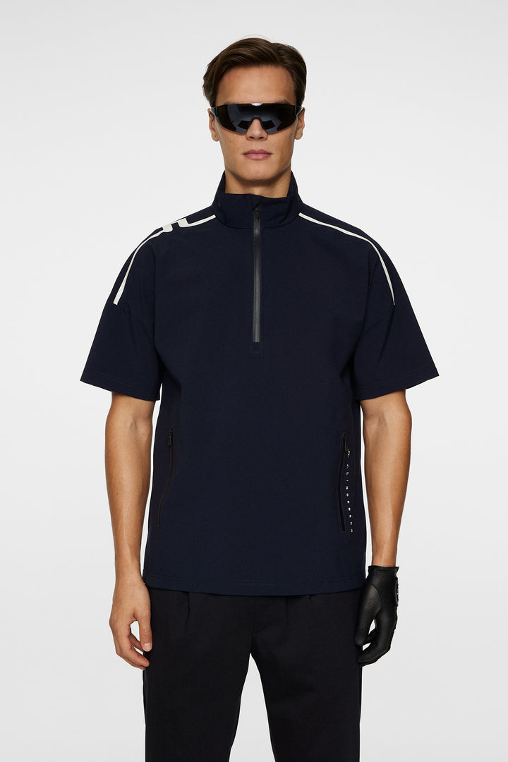 J.Lindeberg Men's Arvid Rain Half Sleeve Shirt - JL NAVY