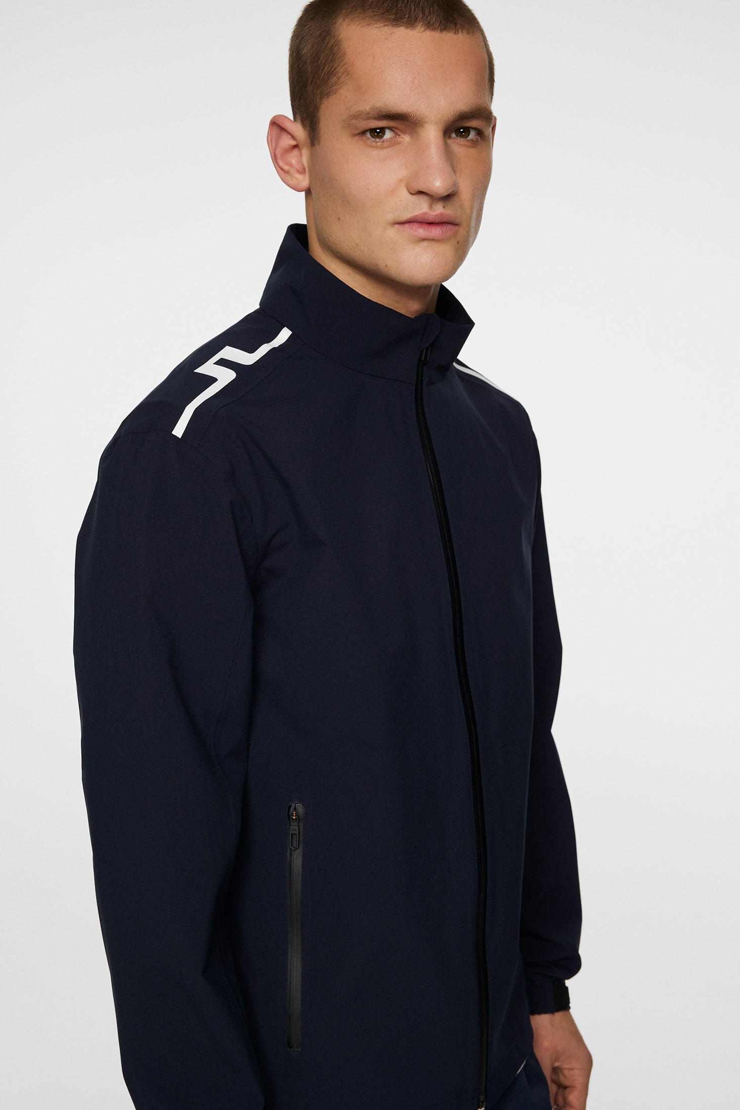 J.Lindeberg Men's Arvid Rain Jacket - JL NAVY