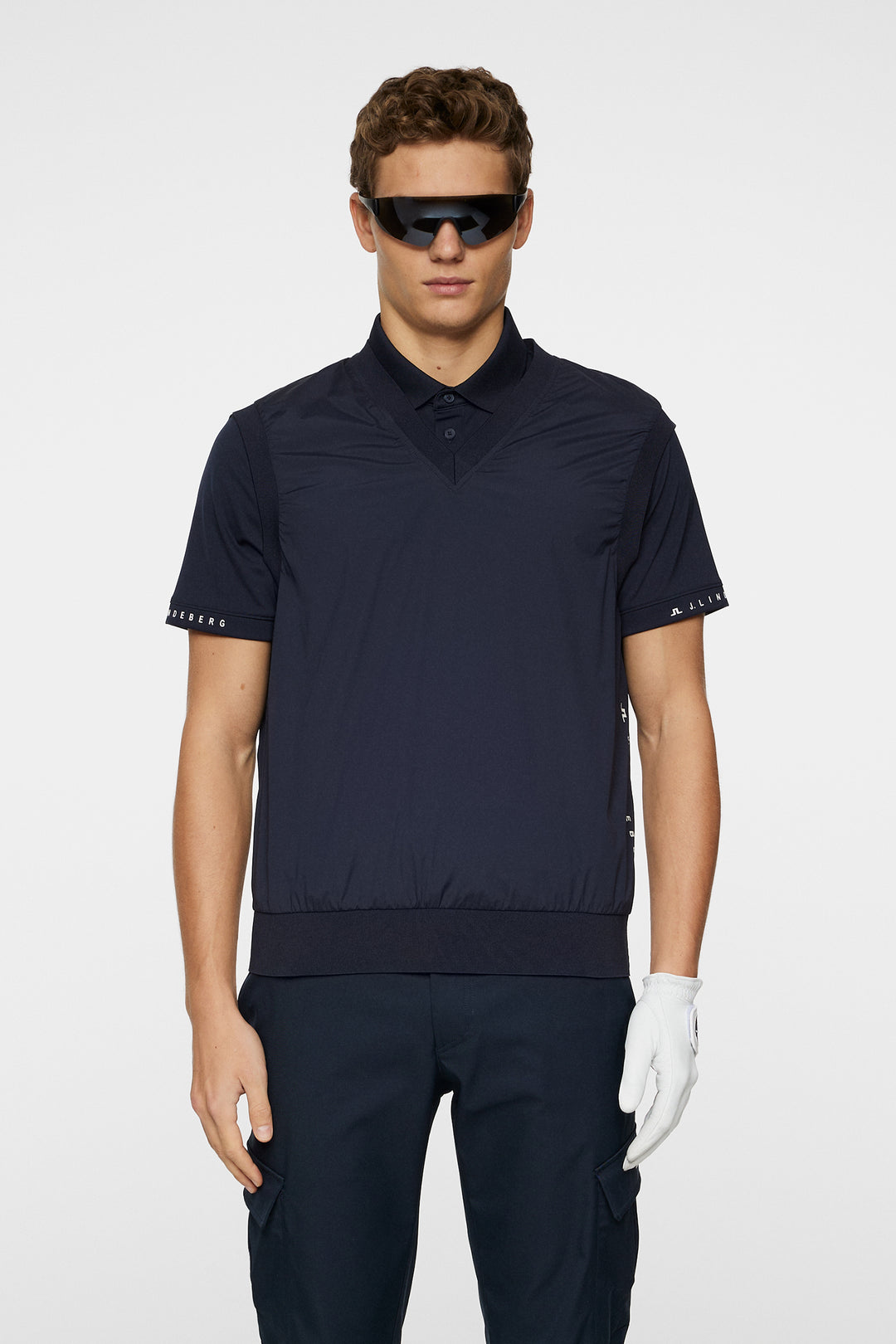 J.Lindeberg Men's Hybrid Vest Windbreaker - JL NAVY