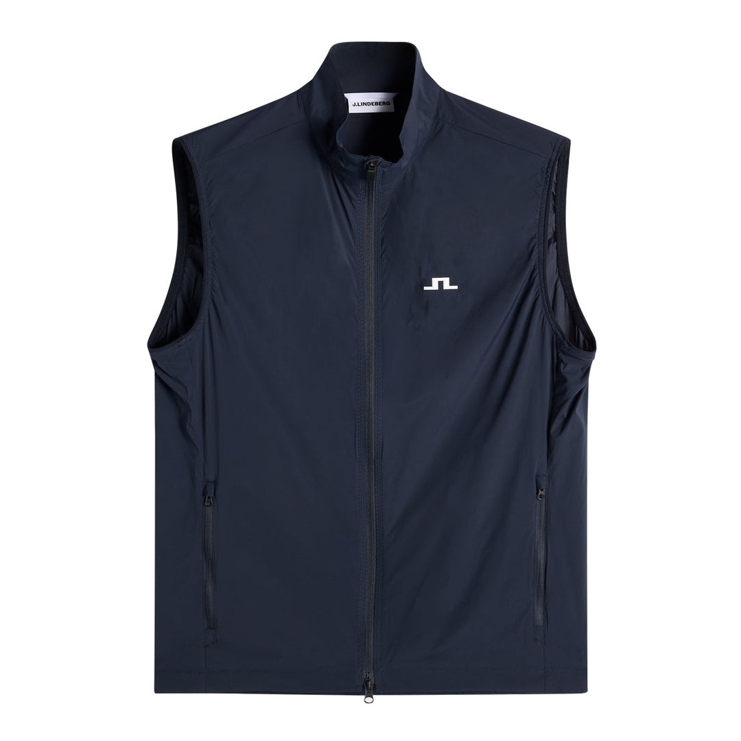 J.Lindeberg Men's Ash Light Packable Vest - NAVY