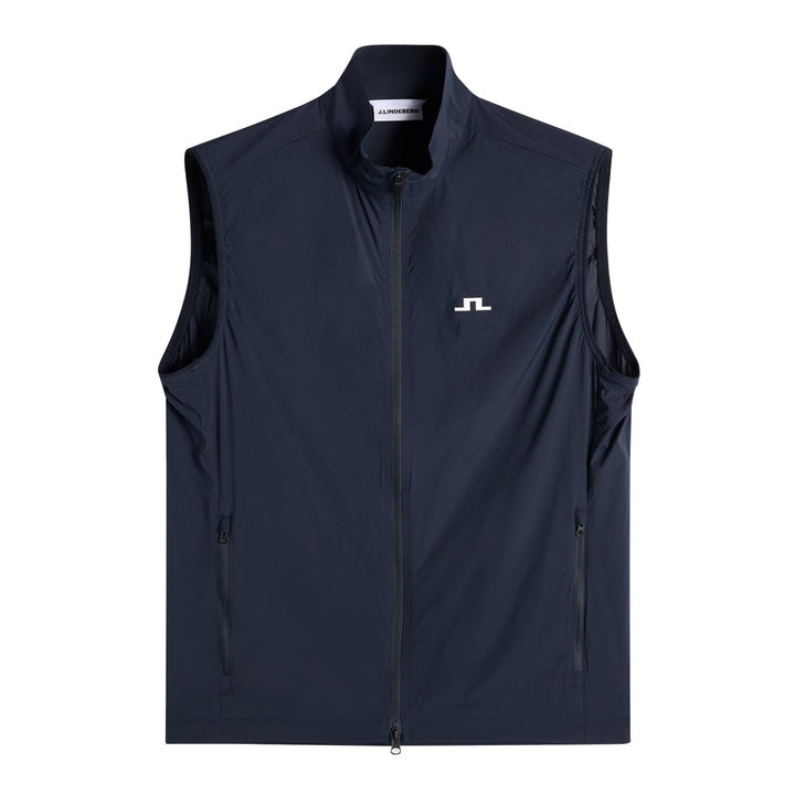 J.Lindeberg Men's Ash Light Packable Vest - NAVY