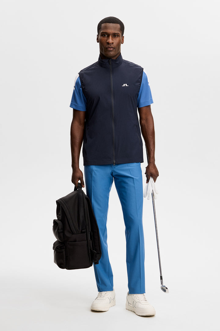 J.Lindeberg Men's Ash Light Packable Vest - NAVY