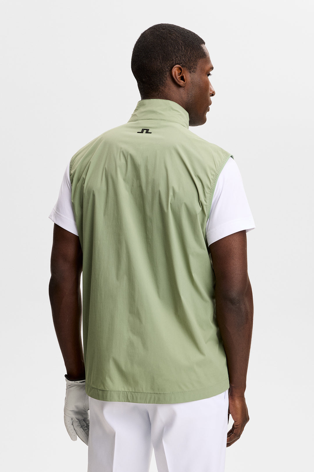 J.Lindeberg Men's Ash Light Packable Vest - HEDGE GREEN