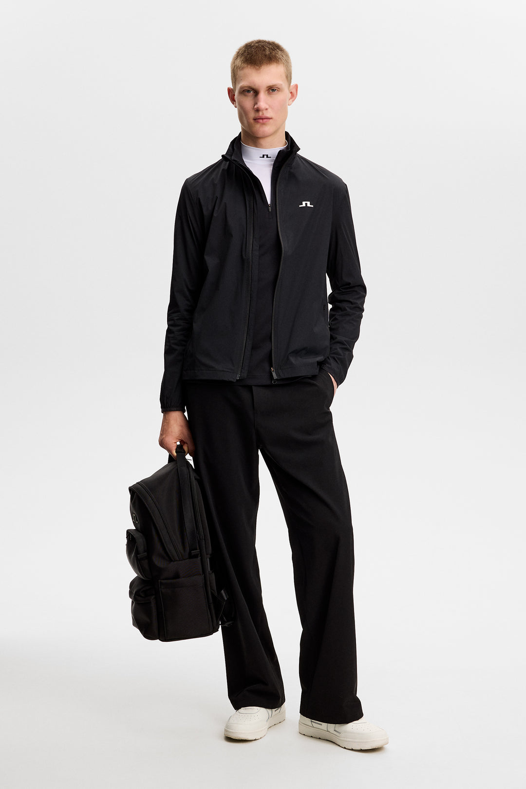 J.Lindeberg Men's Ash Light Packable Jacket - BLACK