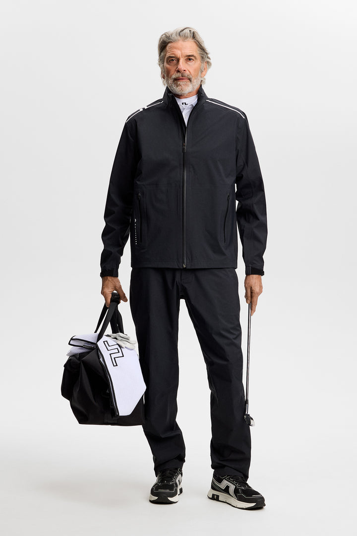 J.Lindeberg Men's Shay Rain Jacket - BLACK