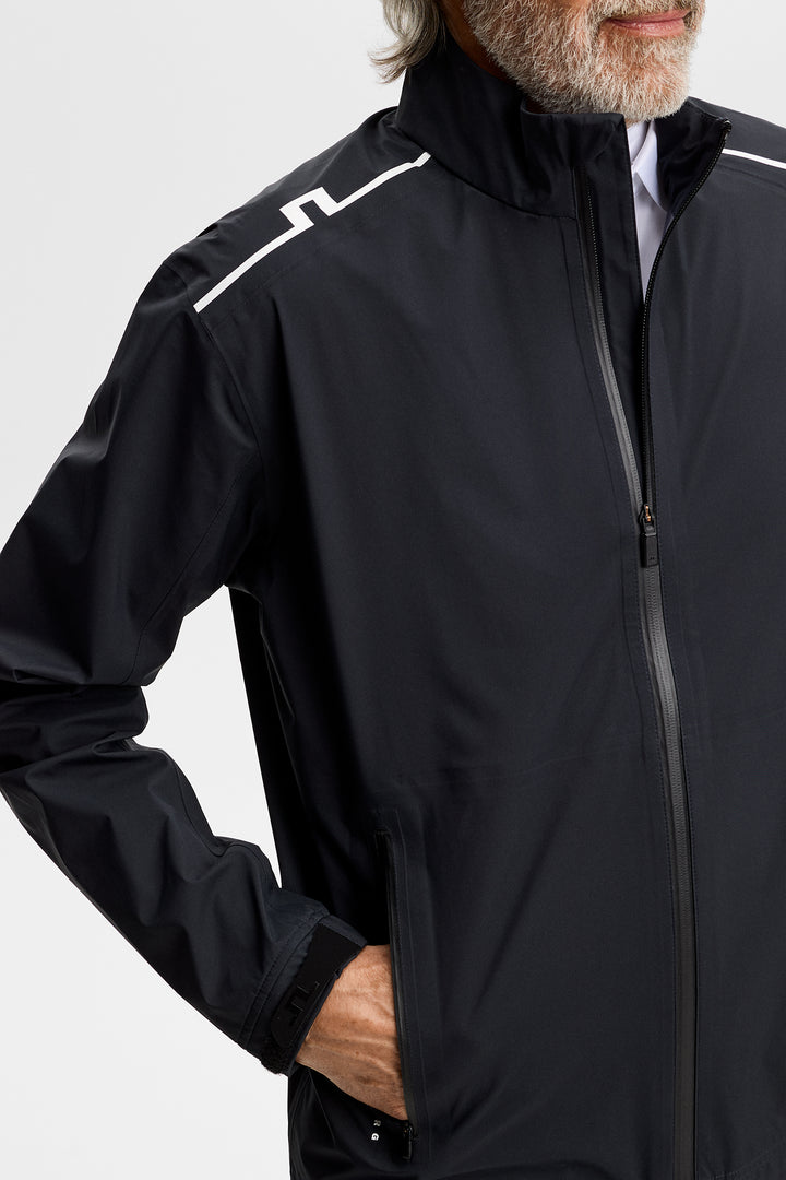 J.Lindeberg Men's Shay Rain Jacket - BLACK