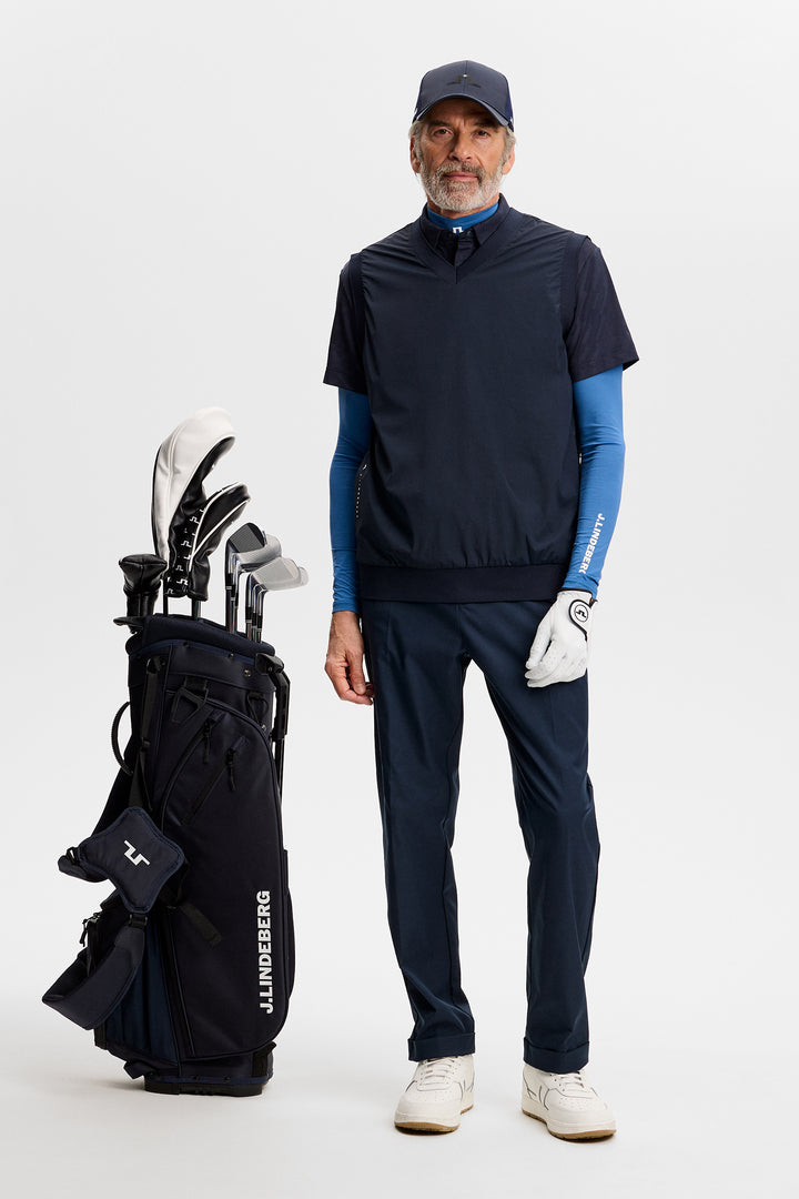 J.Lindeberg Men's Hybrid Vest Windbreaker - NAVY