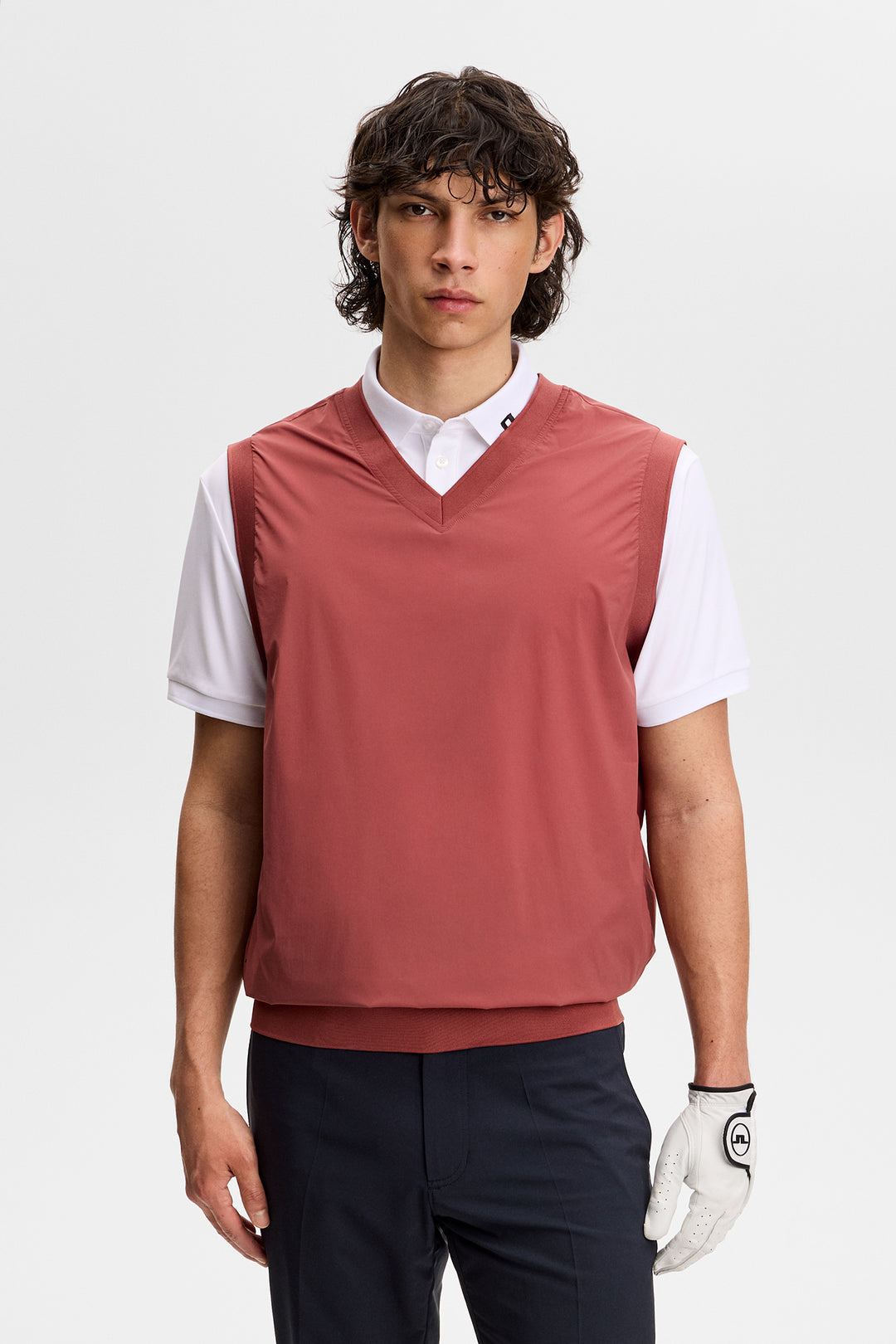 J.Lindeberg Men's Hybrid Vest Windbreaker - APPLE BUTTER
