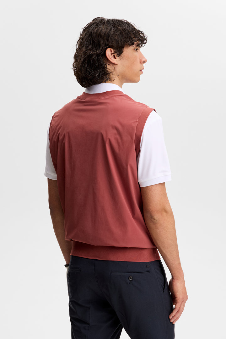 J.Lindeberg Men's Hybrid Vest Windbreaker - APPLE BUTTER