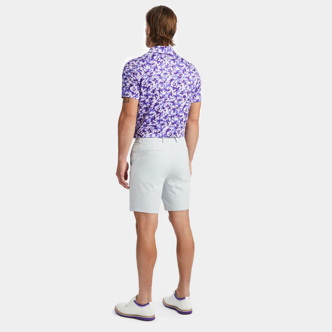 G/FORE MENS MAPPED ICON CAMO TECH JERSEY MODERN SPREAD COLLAR POLO - AURA