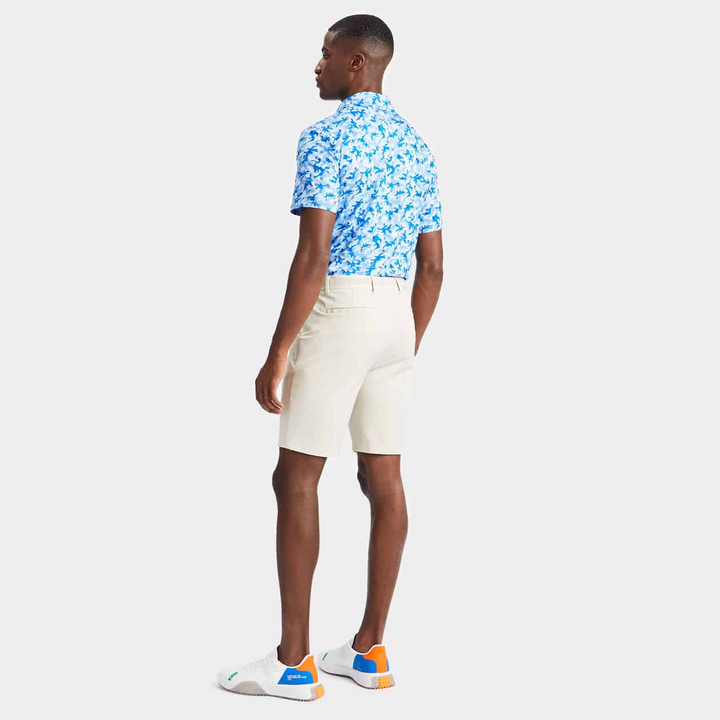 G/FORE MEN'S MAPPED ICON CAMO TECH JERSEY MODERN SPREAD COLLAR POLO - BAJA