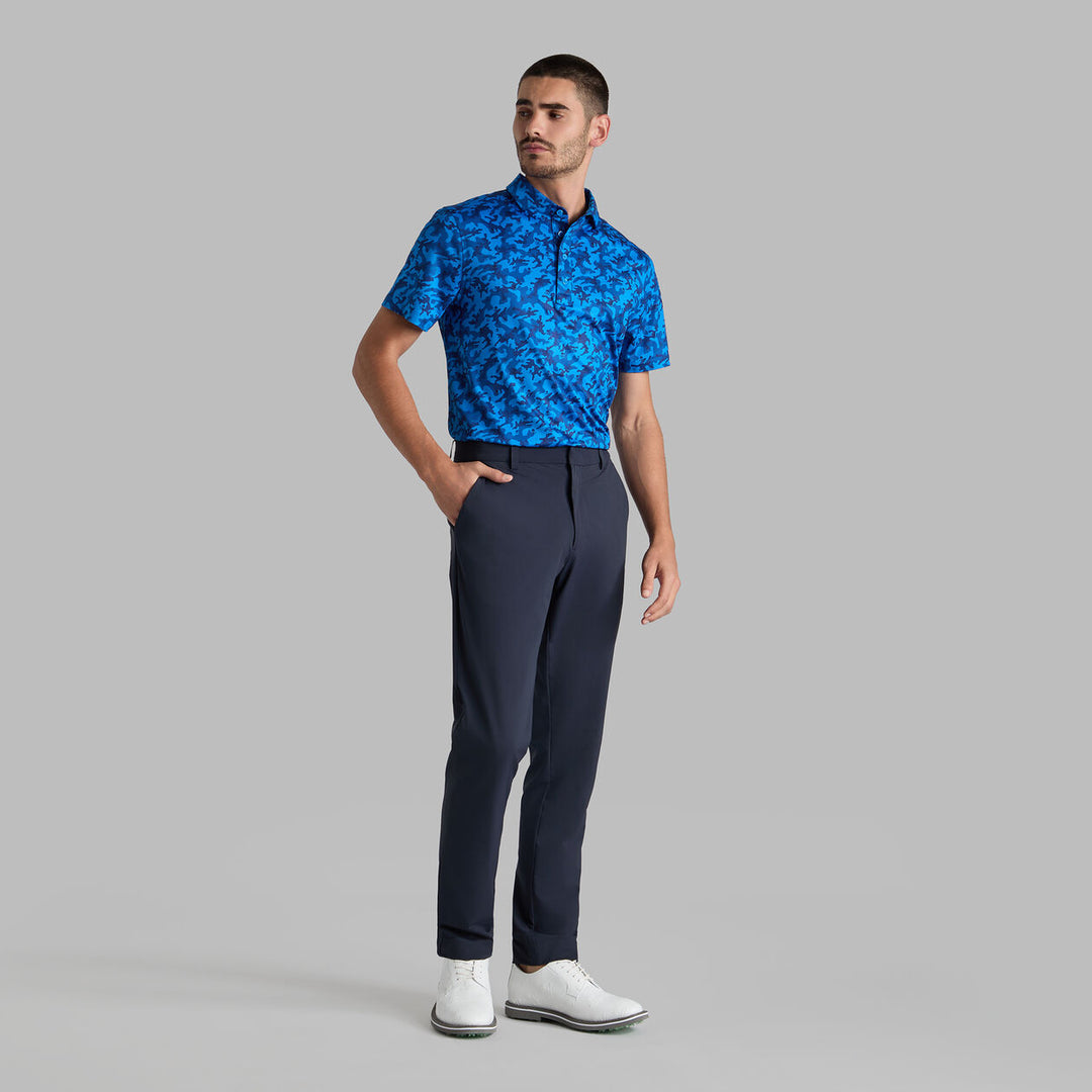 G/FORE MEN'S MAPPED ICON CAMO TECH JERSEY MODERN SPREAD COLLAR POLO - LISBON