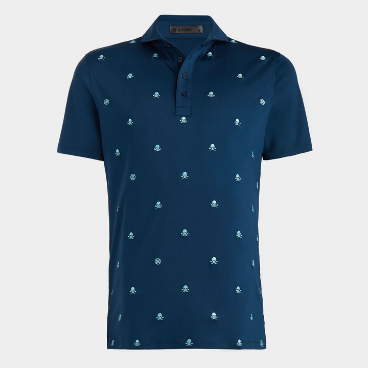 G/FORE MEN'S SKULL & T's EMBROIDERED POLO - STORM