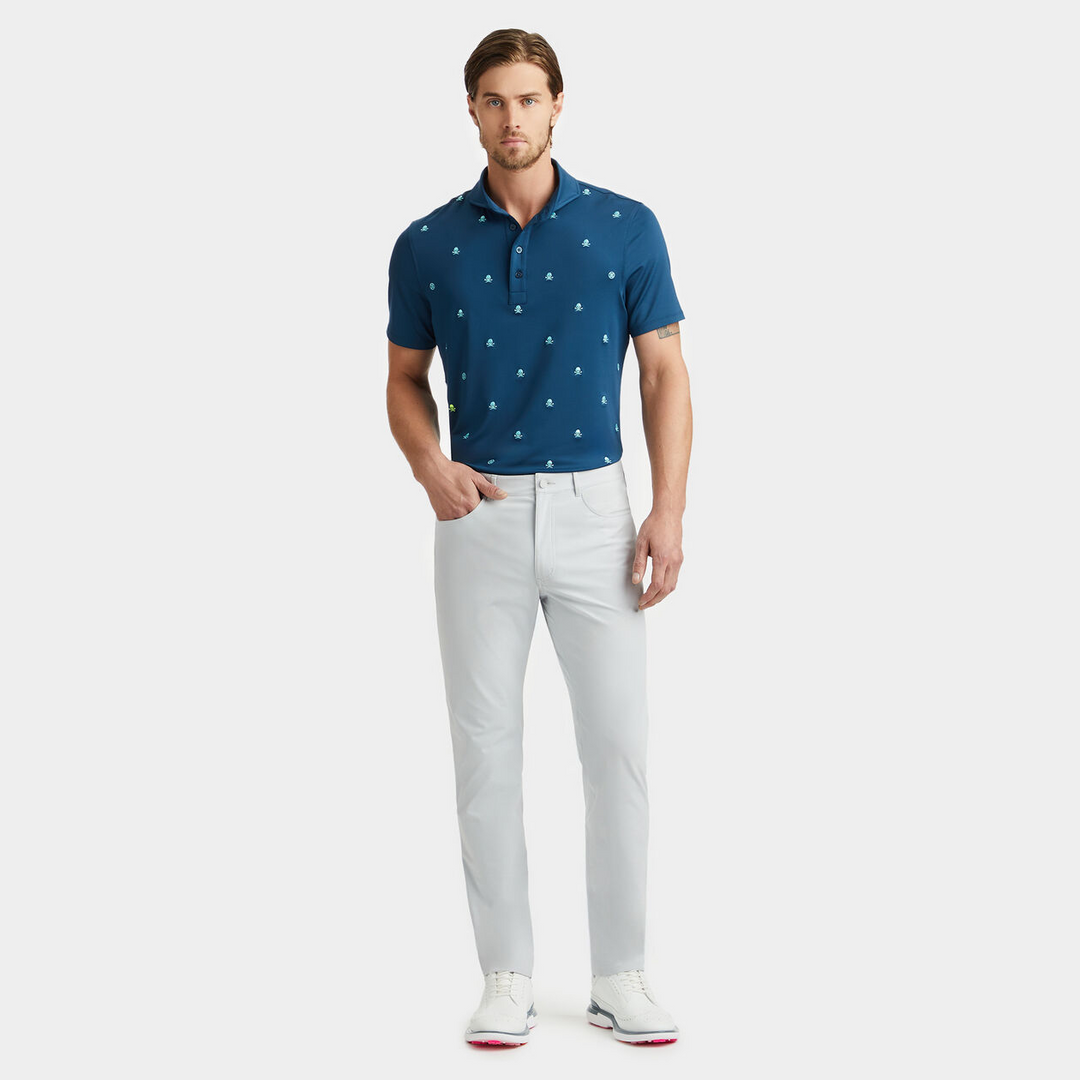 G/FORE MEN'S SKULL & T's EMBROIDERED POLO - STORM