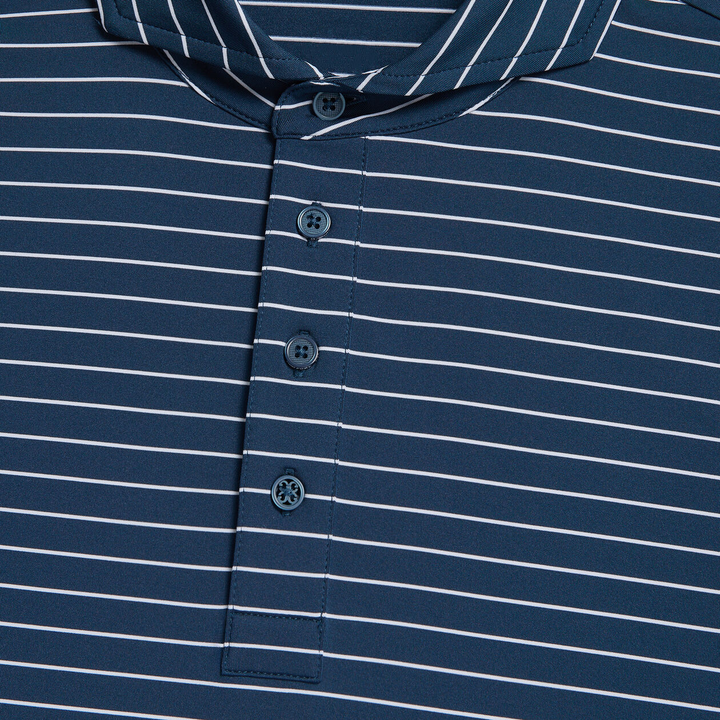 G/FORE MENS FEEDER STRIPE TECH JERSEY POLO - STORM