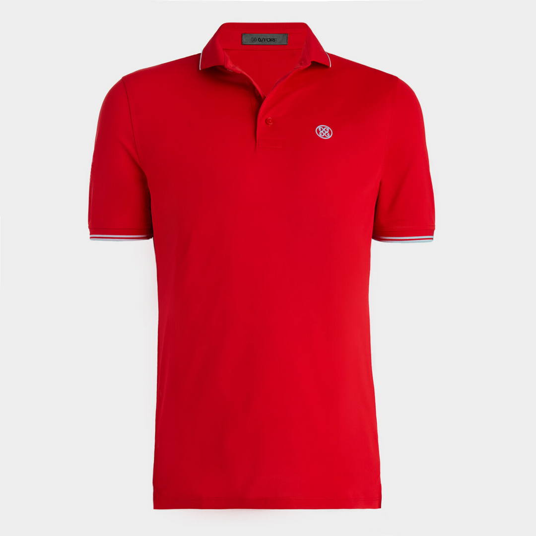 G/FORE MEN'S LTD RELEASE TUX PERFORMANCE PIQUÉ POLO - LAVA